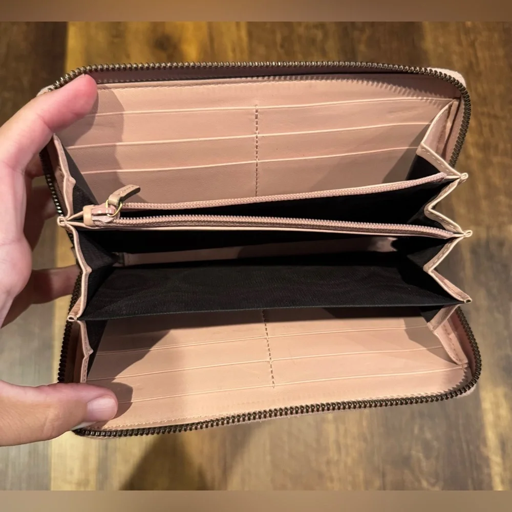 Gucci Pink Marmont Leather Zip Around Wallet - Full Inclusion